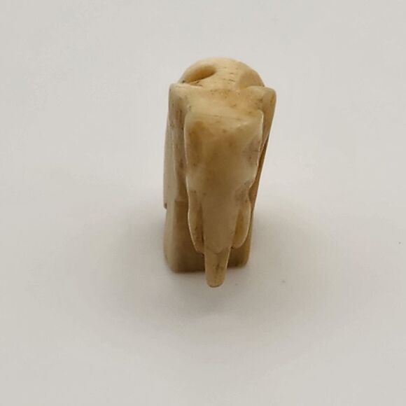Vintage Carved Bone Elephant Bead - Picture 4 of 5
